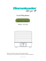Homeleader Food Dehydrator, Electric Digital Food Dehydrator Machine for Jerky, Fruit, Vegetables & Nuts, Vegetable Dryer User manual