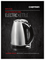 Chefman Stainless Steel Electric Kettle with User guide