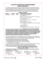 Cuckoo CRP-G1015F User manual