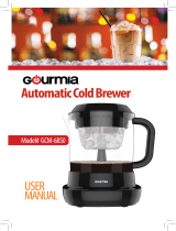 Gourmia GCM6850 New & Improved Automatic Cold Brew Coffee Maker - 4 Minutes Fast Brew - Patented Ice Chill Cycle - One Touch Digital - 4 Strength Selector - 4 Cups - 5W - Black User manual