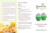 Gourmet2day Microwave Egg Cooker User guide