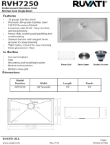 Ruvati 28-inch Undermount 16 Gauge Tight Radius Stainless Steel Kitchen Sink Single Bowl - RVH7250 Installation guide
