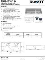 Ruvati 33-inch Low-Divide Undermount Tight Radius 60/40 Double Bowl 16 Gauge Stainless Steel Kitchen Sink - RVH7419 Installation guide
