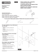 Delta Trinsic 1-H Wall-Mount Lav Faucet Trim User manual