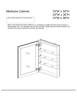 B&C 15"x36" Aluminum Medicine Cabinet User manual
