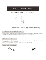 Trywell Brushed Bar Prep Kitchen Sink Faucet Installation guide