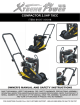 Xtreme Power 2.5 HP Walk Behind Gas 1920lbs Force Construction Plate Compactor Vibration 79cc Motor LC152F CARB EPA Motor User manual