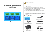 I Instahibit Instahibit 6 in 1 Multi-Parameter Water Meter Digital LCD Water Quality Testing Monitor PH PPM Temp TDS EC CF Analyzer User manual