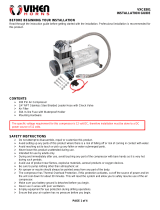 Vixen Horns Heavy Duty Onboard Air Compressor 200 PSI. Universal Replacement for Truck/Car Train Horn/Suspension/Ride/Bag kit/System. Fits All 12v Vehicles Like Semi/Pickup Trucks/Jeep VXC8301 User manual