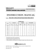 Tigon TW-15 Spring Balancer, Tool Balancer User manual