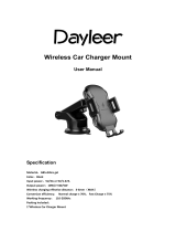 DayleerWireless Car Charger Holder, 3 in 1 Qi Intelligent Charging, Auto-clamping, Car Mount for Windshield/Dashboard/Air Vent. Compatible