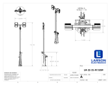 Larson Electronics640 Watt High Intensity LED Light Tower - Three Stage Light Mast - Extends up to 25 Feet