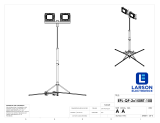 Larson Electronics300 Watt Work Area LED Light Tower - Quadpod Mount - 12' Height - Temporary Construction Lighting