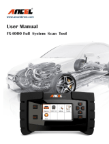 ANCEL ANCEL FX4000 All System Automotive OBD2 Scanner Car Code Reader Vehicle OBDII Diagnostic Scan Tool for Check Engine ABS SRS Transmission EPB ESP SAS TPMS User manual