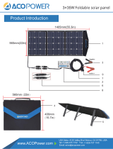 ACOPOWER 105W 12V Foldable and Portable Solar Panel Kit User manual