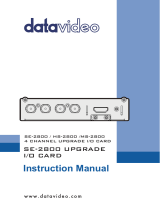DataVideo SE-2800 Upgrade IO Card User manual