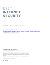 ESET Internet Security User guide