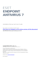 ESET Endpoint Antivirus User guide