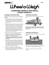 DAVIS Wheel-a-Weigh: Launching Wheels for Boats, Extra Capacity (1481) Owner's manual