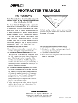 Davis Instruments Protractor, Triangle Operating instructions