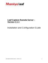 Mamiya Leaf Capture Remote 2.1.1 Application User guide