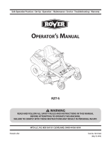Rover RZT S 46 Zero Turn Mower Owner's manual
