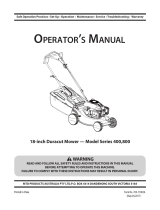 MTD 800 Series Owner's manual