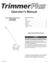 TrimmerPlus Lawn Edger Timmer Attachment Owner's manual