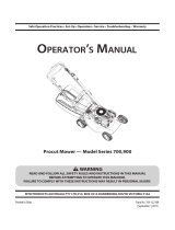 Rover Pro Cut 950 Self Propelled Lawn Mower Owner's manual