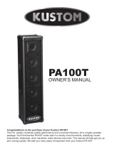 Kustom PA100T Owner's manual