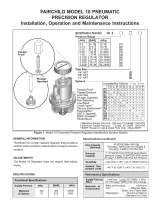 Fairchild High Precision Pressure Regulator User manual