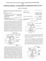 Fairchild High Flow Precision Pressure Regulator User manual