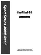 Infiniti SS4000i SPORT SERIES TREADMILL User manual