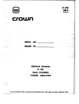 Crown D-Series User manual