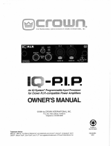 Crown IQ-PIP Owner's manual