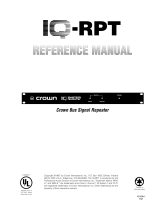 Crown IQ-RPT Owner's manual
