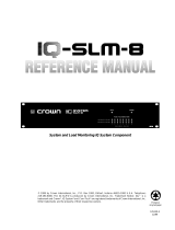 Crown IQ-SLM8 Owner's manual