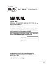 Keating Safe Easy Filter Owner's manual