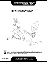 Exerpeutic 900XL Owner's manual