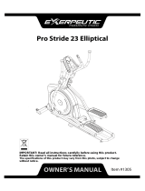 Exerpeutic Pro Stride 23 Owner's manual