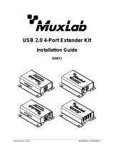 MuxLab USB 2.0 4-Port Extender Kit Installation guide
