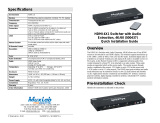 MuxLab HDMI 4X1 Switcher Installation guide
