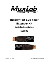 MuxLab DisplayPort 1.2a Fiber Extender Kit Operating instructions