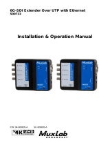 MuxLab 6G-SDI Extender Over UTP Operating instructions