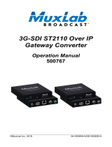 MuxLab 3G-SDI/ST2110 over IP Uncompressed Gateway Converter Operating instructions