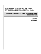 TSC TTP-243 Pro Series User manual