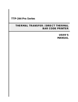 TSC TTP-244 Pro Series User manual