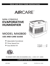 Aircare MA0800 User manual