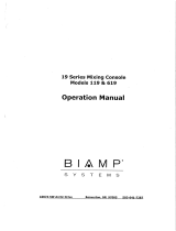 Biamp 19 Series Mixing Console Models 119 and 619 User manual