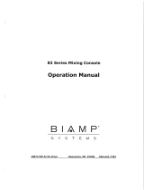 Biamp 83 Series Mixing Console Operation User manual